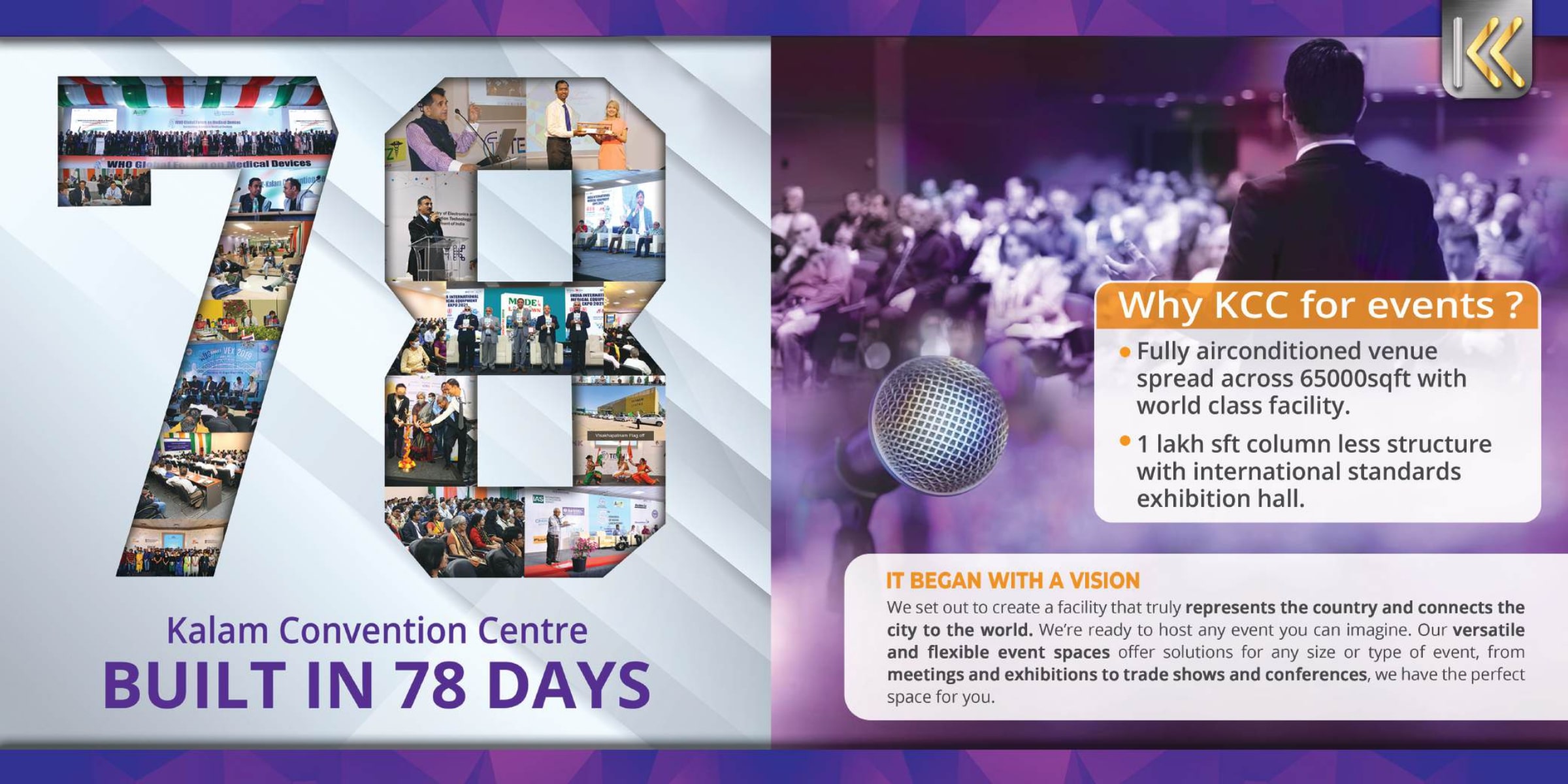 Kalam Convention Centre Media Lounge with fully Air Conditioned and World class facility at WTC AMTC